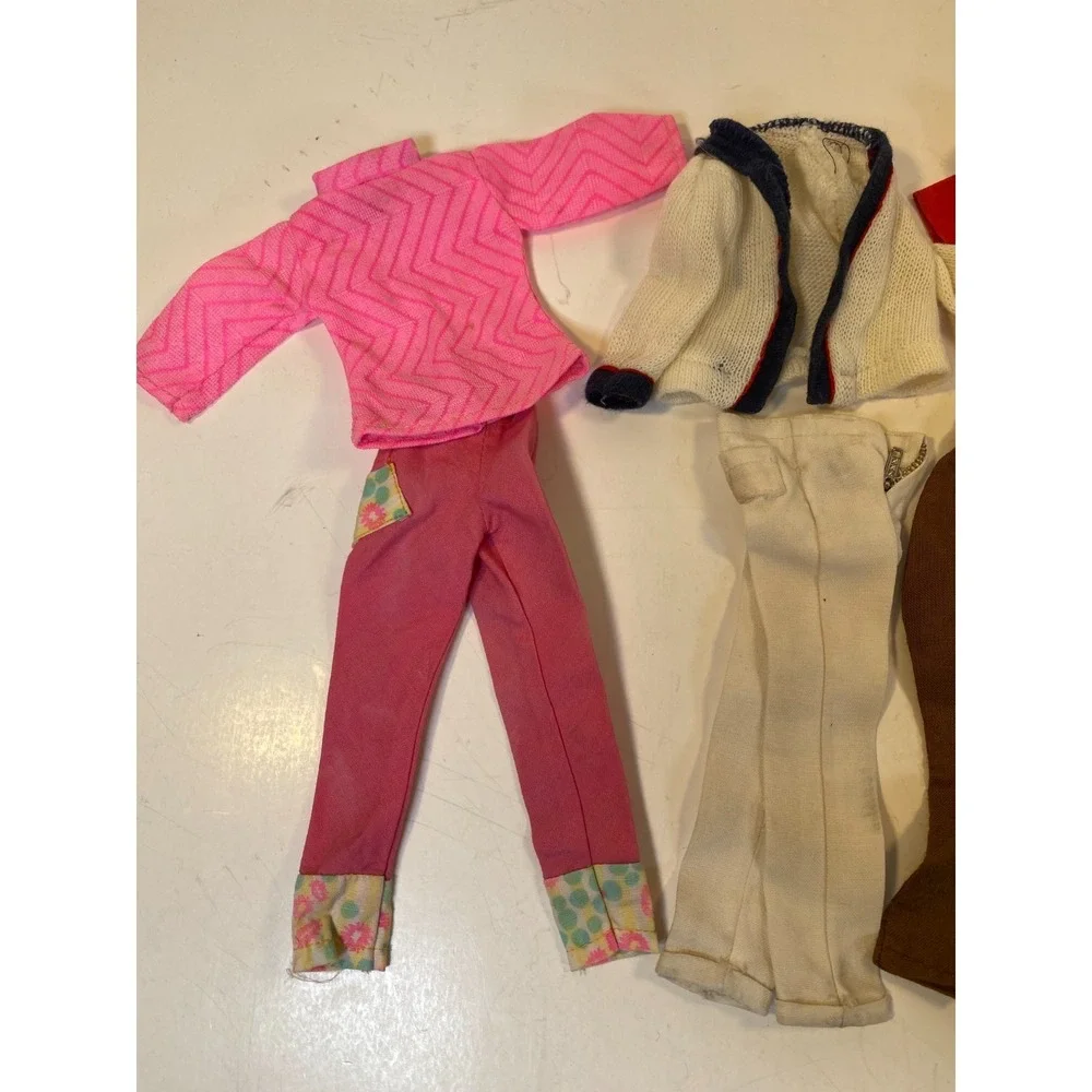 Vintage Barbie Ken Clothes Lot of 7 Pants and Shirts 3 Shirts 4 Pants
